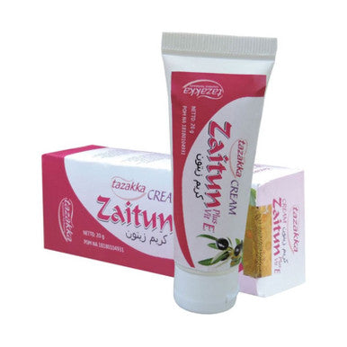 Tazakka Cream Zaitun Plus Vitamin E 20 gr Memutihkan Wajah - Pusat Farma