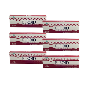Erela Elroid 30 Kaplet Meringankan Gejala Wasir - 6 Box
