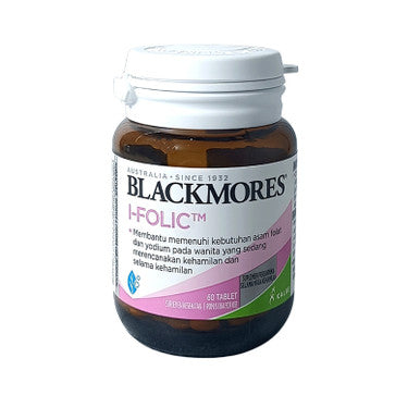 Blackmores i-Folic 60 Tablet Suplemen Asam Folat dan Yodium Ibu Hamil - Pusat Farma