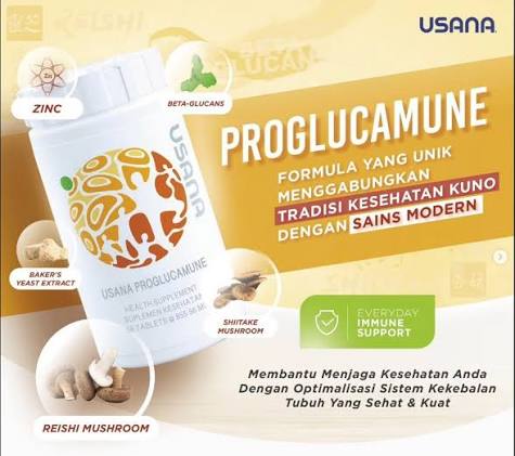 Usana Proglucamune 56 Tablet Suplemen Beta-Glukan untuk Membantu Memelihara Daya Tahan Tubuh