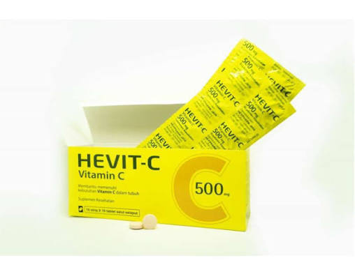 Kalbe Hevit-C 500mg 100 Tablet Vitamin C Daya Tahan Tubuh
