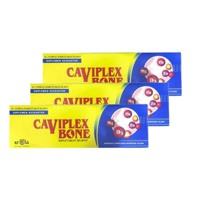 Erela Caviplex Bone 30 Kaplet Suplemen Erela Caviplex Bone 30 Kaplet Suplemen Memelihara Kesehatan Tulang - 3 Box