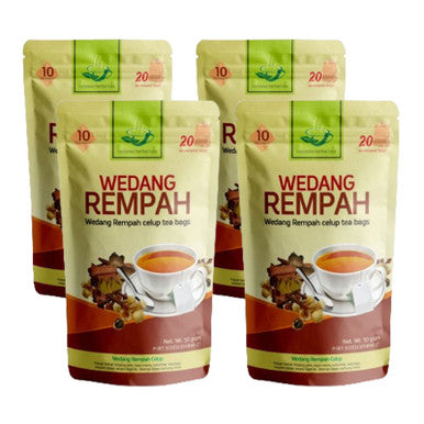 Tazakka Teh Celup Wedang Rempah Herbal 20 Kantung Tea Bags Minuman Kesehatan Antioksidan - 4 Bungkus - Pusat Farma