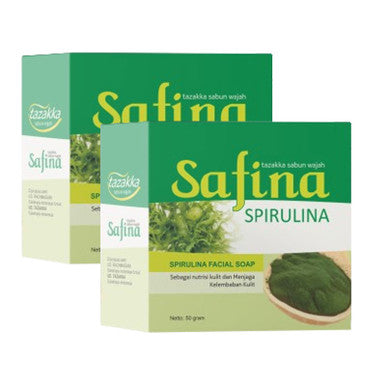 Tazakka Sabun Wajah Safina Spirulina 50 gr Mencerahkan Kulit Wajah - 2 Pcs - Pusat Farma