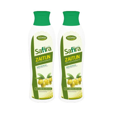 Tazakka Sabun Mandi Cair Safira Zaitun Mengatasi Kulit Kusam, Pecah-Pecah dan Kering - 2 Botol - Pusat Farma