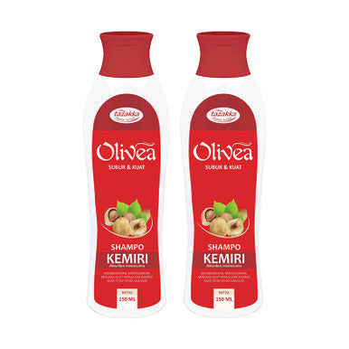 Tazakka Shampoo Olivea Kemiri 150 ml Mengatasi Rambut Rontok, Penumbuh Cepat Rambut, dan Penghilang Uban - 2 Botol - Pusat Farma