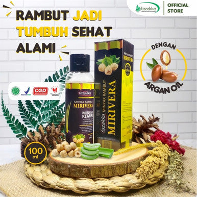 Tazakka Mirivera Minyak Kemiri 60 mL Menyuburkan dan Menhitamkan Rambut - Pusat Farma