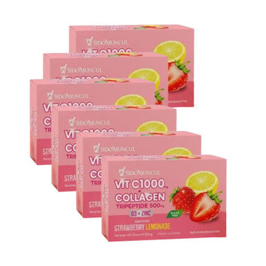 Sido Muncul Vitamin C 1000mg + Collagen untuk Kesehatan Kulit dan Imunitas - 6 Box