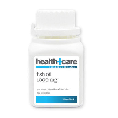 Erlimpex Health+Care Fish Oil 1000 mg Suplemen Omega 3 untuk Daya Tahan Tubuh dan Kesehatan Otak - Pusat Farma