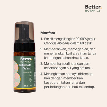 HDI Better Botanics Intimate Wash 100ml Membersihkan & Menjaga Kesehatan Area Kewanitaan