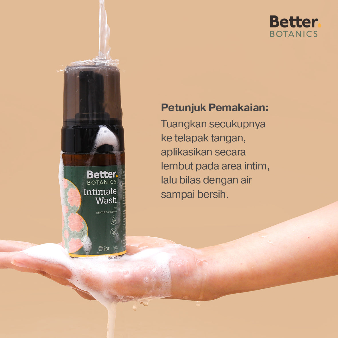 HDI Better Botanics Intimate Wash 100ml Membersihkan & Menjaga Kesehatan Area Kewanitaan