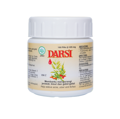 Borobudur Herbal Darsi 100 Pil Obat Jerawat Bisul dan Gatal-gatal - Pusat Farma