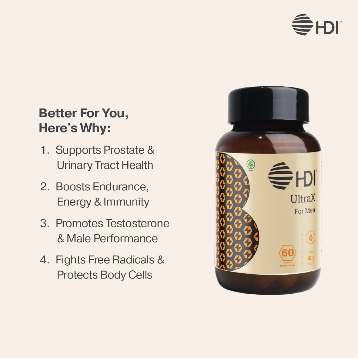 HDI UltraX 60 Kapsul Membantu Meningkatkan Vitalitas dan Stamina Pria