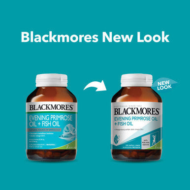 Blackmores Evening Primrose Oil + Fish Oil 100 Kapsul Lunak Suplemen Kesehatan Wanita - Pusat Farma