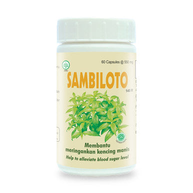 Borobudur Herbal Sambiloto 60 Kapsul Obat Herbal Diabetes dan Meringankan Gejala Kencing Manis