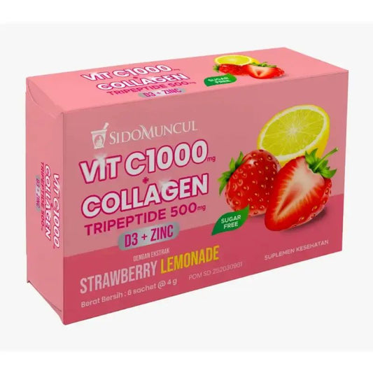 Sido Muncul Vitamin C 1000mg + Collagen untuk Kesehatan Kulit dan Imunitas - 10 Box