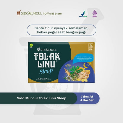 Sido Muncul Tolak Linu Sleep Herbal Alami Mengatasi Susah Tidur dan Meredakan Pegal Linu - 4 Box