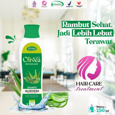 Tazakka Shampoo Olivea Aloevera 150 ml Merawat Rambut Kering dan Rusak - 2 Botol - Pusat Farma