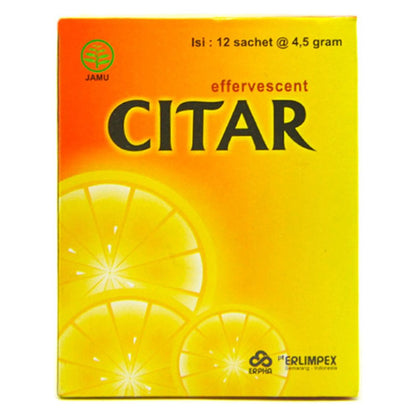 Erlimpex Citar Effervescent 12 Sachet Meredakan Demam & Melancarkan Buang Air Kecil