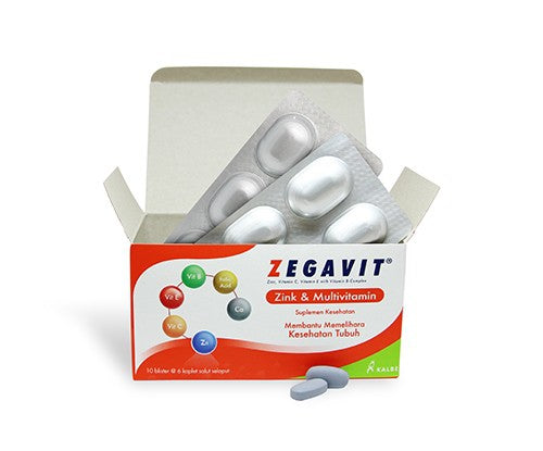 Kalbe Zegavit 60 Kaplet Multivitamin Kesehatan Tubuh