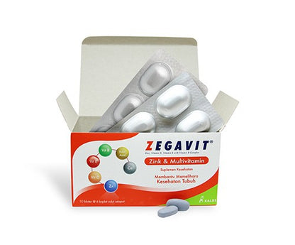 Kalbe Zegavit 60 Kaplet Multivitamin Kesehatan Tubuh
