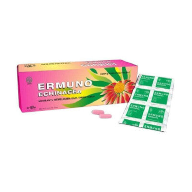 Erela Ermuno 30 Kaplet Echinacea Suplemen Vitamin Daya Tahan Tubuh - 4 Box