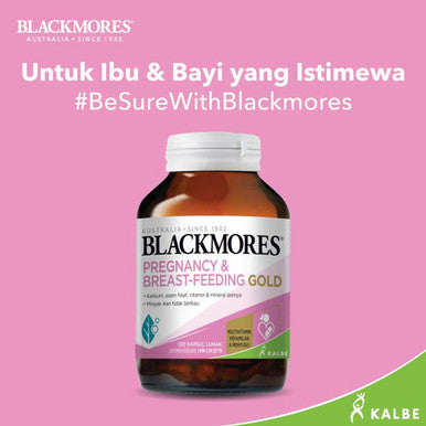Blackmores Pregnancy Breast Feeding Gold Reformulasi 120 Kapsul Lunak Suplemen Masa Kehamilan & Menyusui - Pusat Farma
