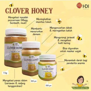 HDI Naturals Clover Honey 250 gr Madu Meningkatkan Daya Tahan Tubuh