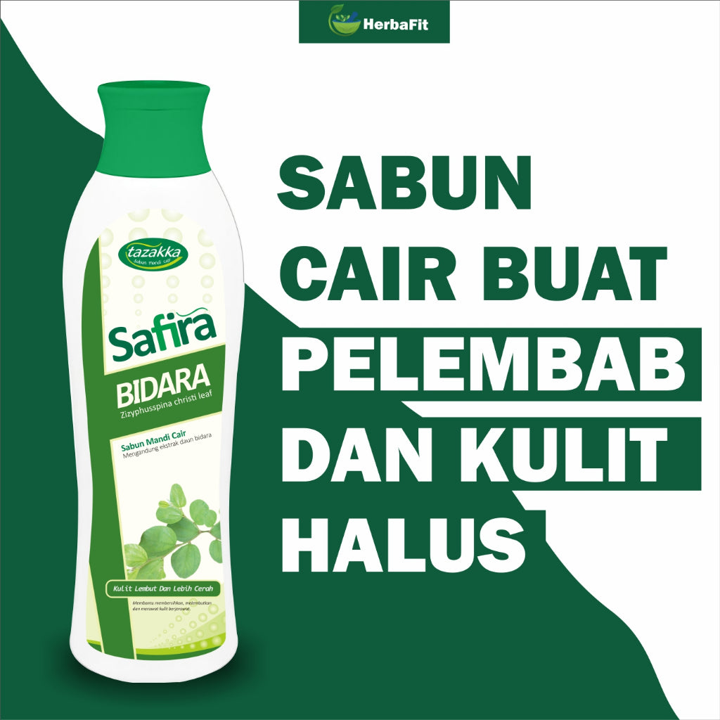 Tazakka Sabun Mandi Cair Safira Bidara Mengatasi Kulit Kering dan Berjerawat