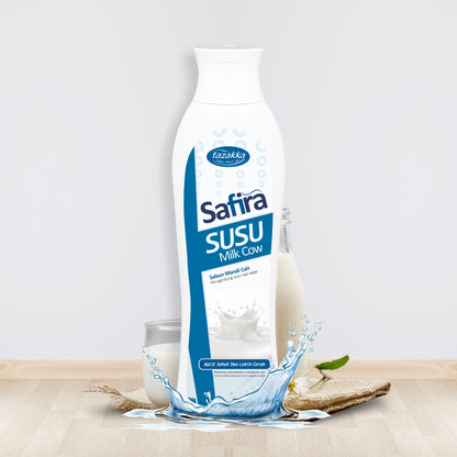 Tazakka Sabun Mandi Cair Safira Susu Mengatasi Kulit Kusam, Kendur, dan Garis Keriput