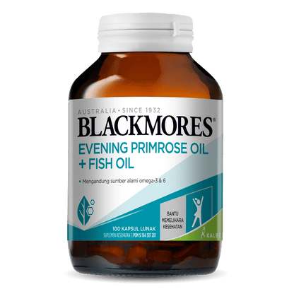 Blackmores Evening Primrose Oil + Fish Oil 100 Kapsul Lunak Suplemen Memelihara Kesehatan