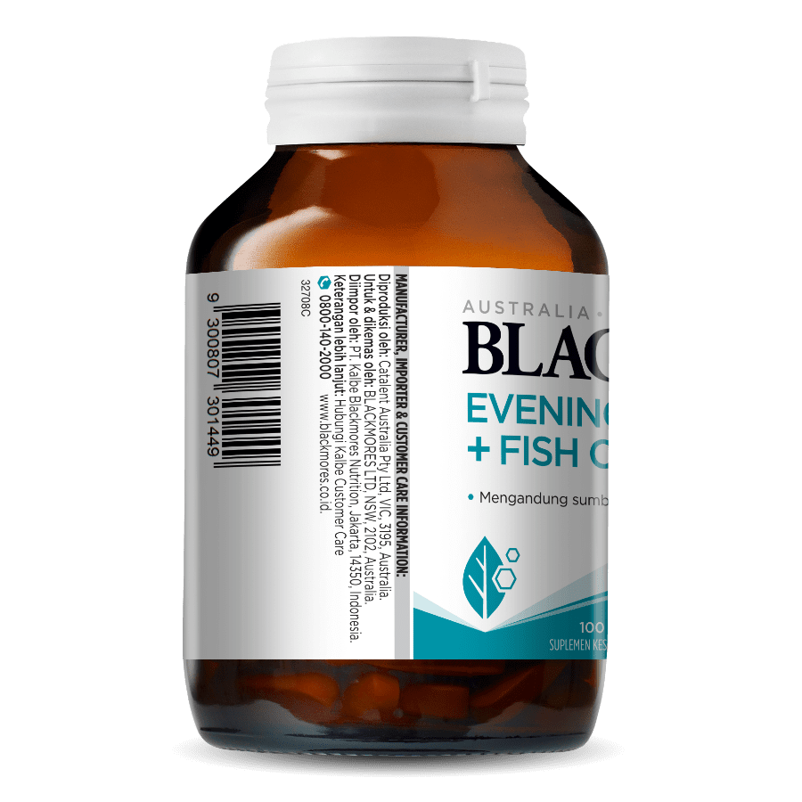 Blackmores Evening Primrose Oil + Fish Oil 100 Kapsul Lunak Suplemen Memelihara Kesehatan