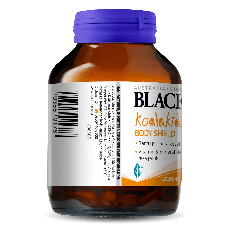 Blackmores Koala Kids Body Shield 60 Kapsul Suplemen Daya Tahan Tubuh Anak