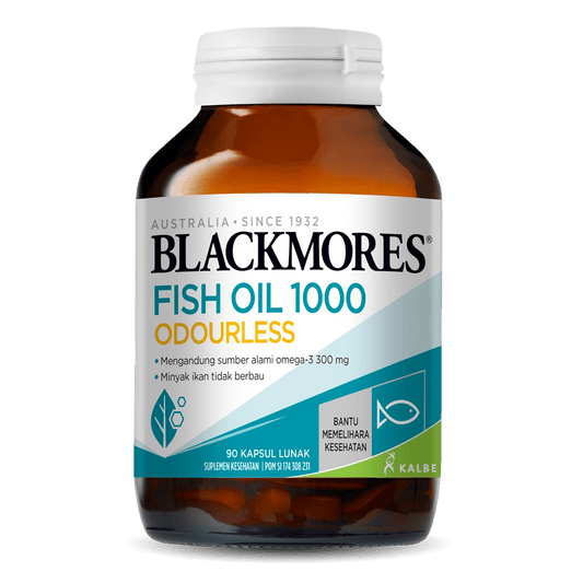 Blackmores Odourless Fish Oil 1000 90 Kapsul Lunak Omega 3 Suplemen Kesehatan