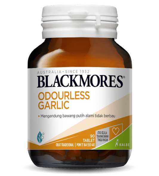 Blackmores Odourless Garlic 90 Tablet Suplemen Ekstrak Bawang Putih Meringankan Gejala Darah Tinggi