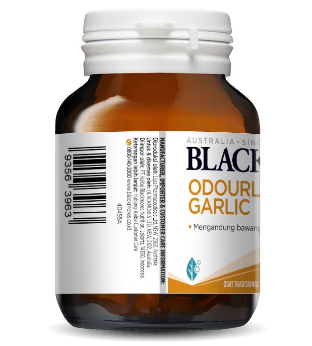 Blackmores Odourless Garlic 90 Tablet Suplemen Ekstrak Bawang Putih Meringankan Gejala Darah Tinggi