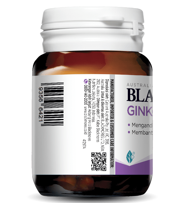 Blackmores Ginkgo Recall 30 Tablet Suplemen Membantu Sirkulasi Darah