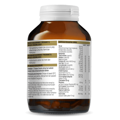 Blackmores Pregnancy Breast Feeding Gold Reformulasi 60 Kapsul Lunak Suplemen Ibu Hamil dan Menyusui