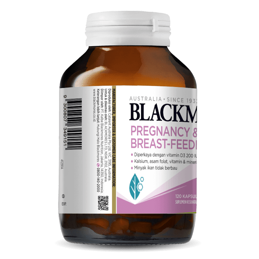 Blackmores Pregnancy Breast Feeding Gold Reformulasi 60 Kapsul Lunak Suplemen Ibu Hamil dan Menyusui