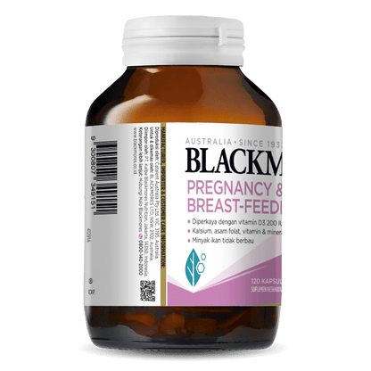 Blackmores Pregnancy Breast Feeding Gold Reformulasi 60 Kapsul Lunak Suplemen Ibu Hamil dan Menyusui