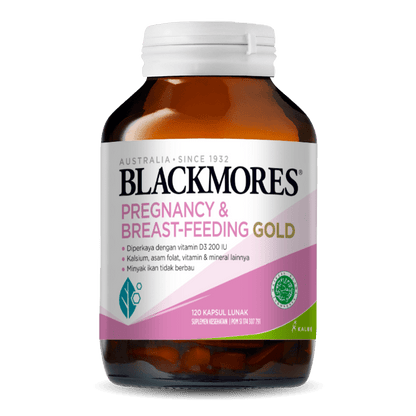 Blackmores Pregnancy Breast Feeding Gold 120 Kapsul Lunak Suplemen Ibu Hamil dan Menyusui