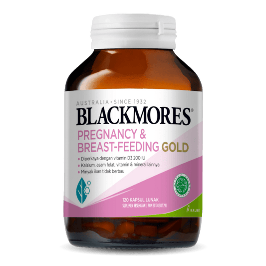 Blackmores Pregnancy Breast Feeding Gold 120 Kapsul Lunak Suplemen Ibu Hamil dan Menyusui