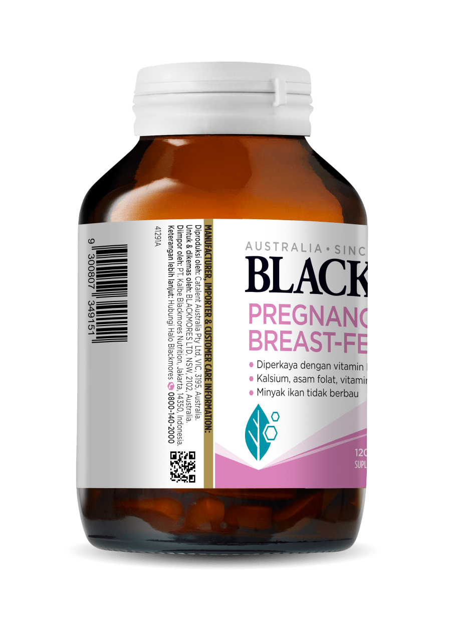 Blackmores Pregnancy Breast Feeding Gold 120 Kapsul Lunak Suplemen Ibu Hamil dan Menyusui