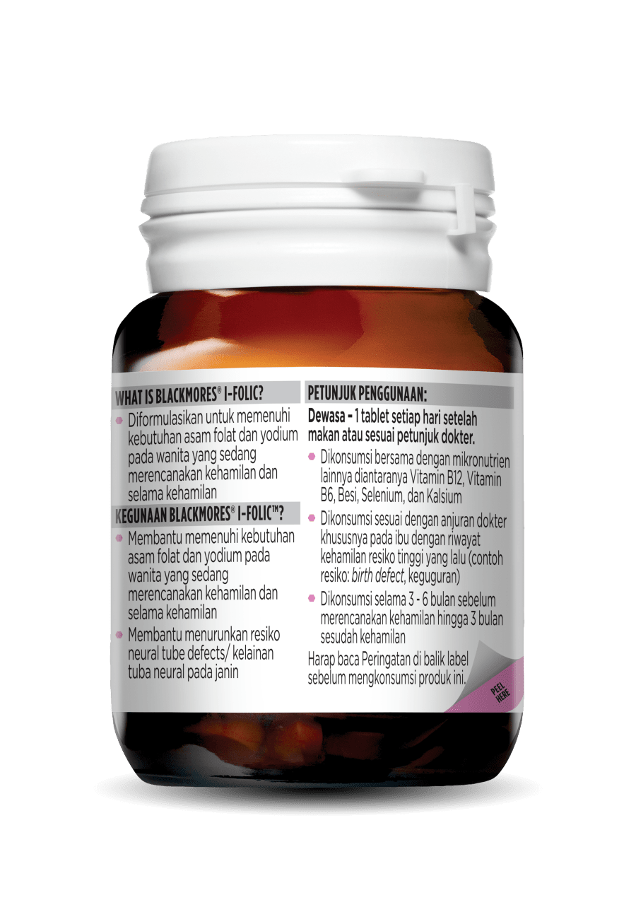 Blackmores i-Folic 60 Tablet Suplemen Asam Folat dan Yodium Ibu Hamil