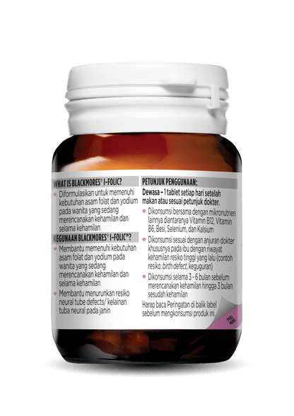Blackmores i-Folic 60 Tablet Suplemen Asam Folat dan Yodium Ibu Hamil