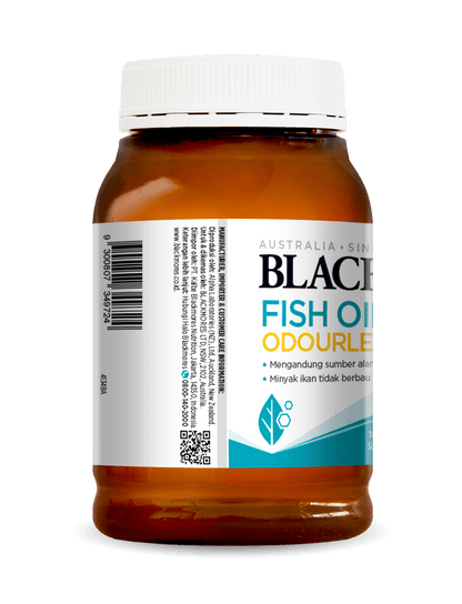 Blackmores Odourless Fish Oil 1000 180 Kapsul Lunak Omega 3 Suplemen Kesehatan