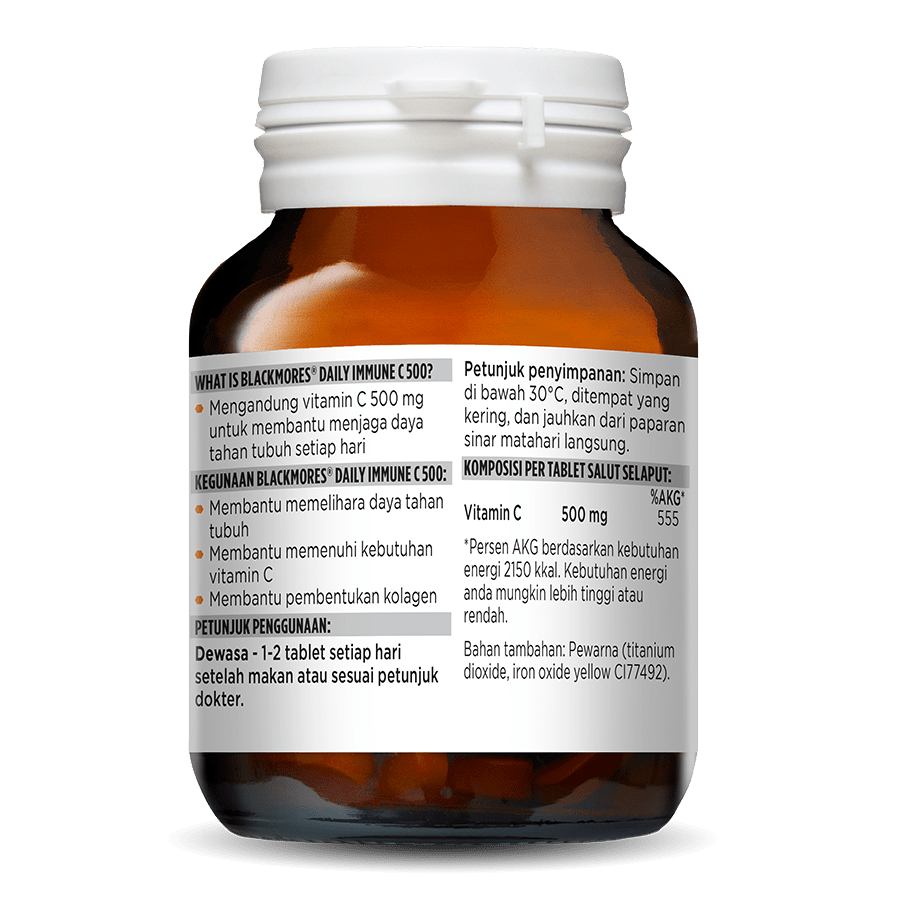 Blackmores Daily Immune C 500 60 Kapsul Suplemen Vitamin C Daya Tahan Tubuh