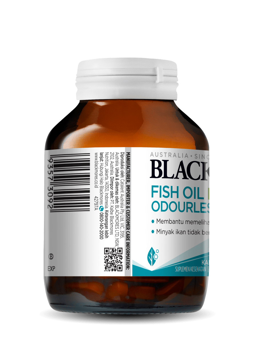 Blackmores Fish Oil Mini 90 Kapsul Lunak Omega 3 Suplemen Kesehatan