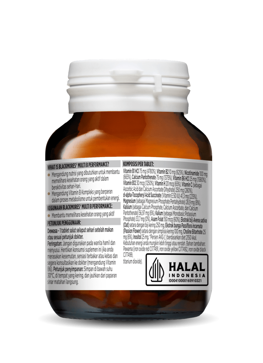 Blackmores Multi B Performance 60 Tablet Suplemen Menjaga Stamina Tubuh