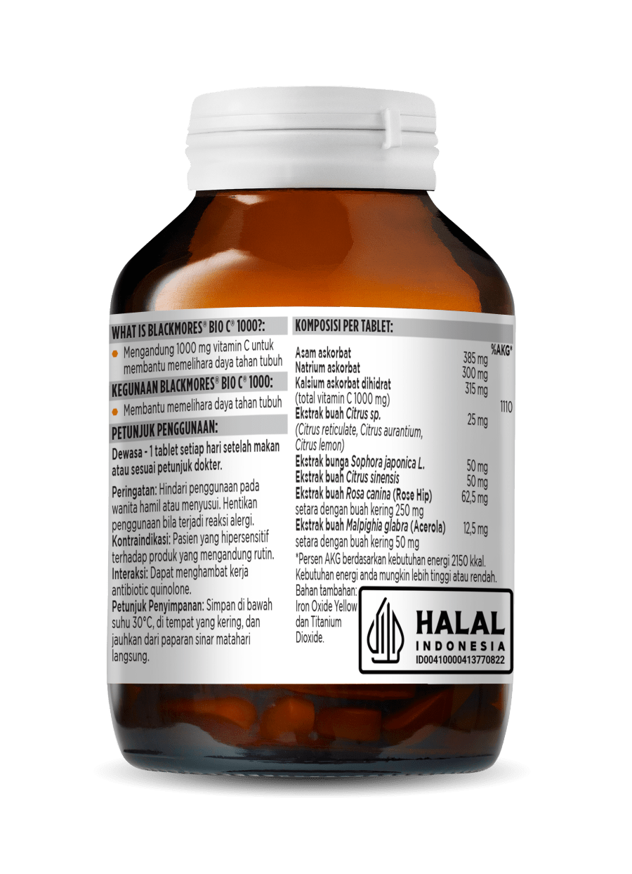 Blackmores Bio C 1000mg 90 Tablet Suplemen Vitamin C Daya Tahan Tubuh